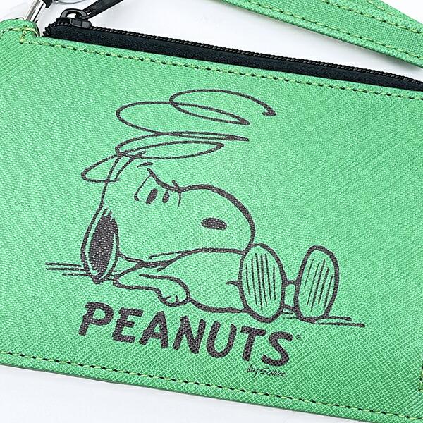 スヌーピー フラグメントケース パスケース グリーン SNOOPY 商品画像2：キャラグッズPERFECT WORLD TOKYO