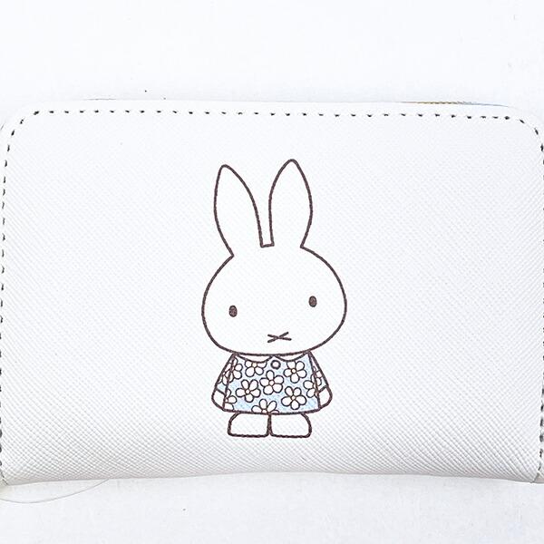 ミッフィー miffy コインケース ( オフホワイト) お財布 フラワードレス柄 小物シリーズ 商品画像2：キャラグッズPERFECT WORLD TOKYO