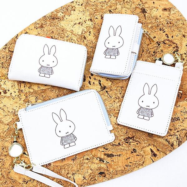 ミッフィー miffy コインケース ( オフホワイト) お財布 フラワードレス柄 小物シリーズ 商品画像5：キャラグッズPERFECT WORLD TOKYO