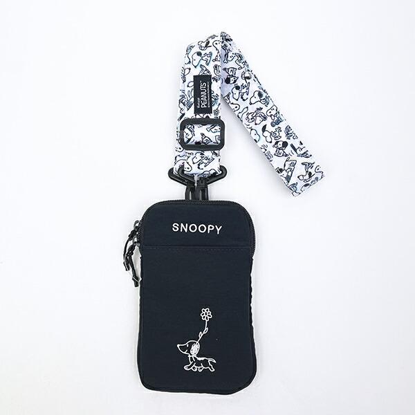 スヌーピー マルチショルダーバッグ ブラック PEANUTS 75th SNOOPY