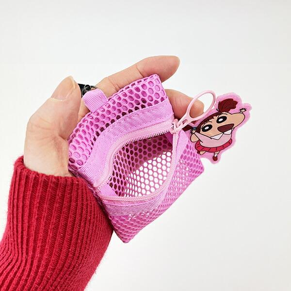 クレヨンしんちゃん ネネちゃん メッシュポーチ(リール付き) キーホルダー 商品画像5：キャラグッズPERFECT WORLD TOKYO