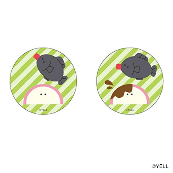 つぶらな瞳 かまぼこ バッジ バッチ  まじかる百貨店缶