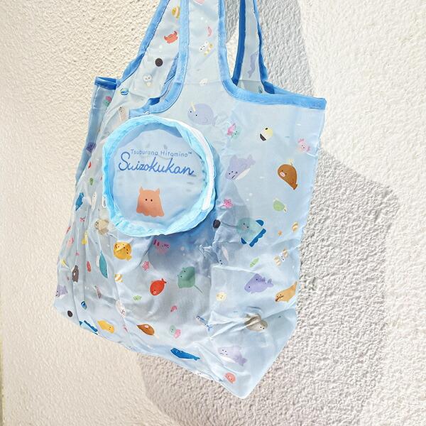 つぶらな瞳 つぶらな瞳の水族館 収納ポーチ付きエコバッグ 商品画像6：キャラグッズPERFECT WORLD TOKYO