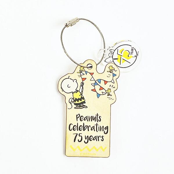 スヌーピー 木のオーナメント イエロー PEANUTS 75th SNOOPY 日本製