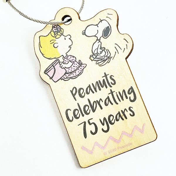 スヌーピー 木のオーナメント ピンク PEANUTS 75th SNOOPY 日本製 商品画像2：キャラグッズPERFECT WORLD TOKYO