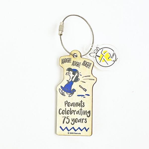 スヌーピー 木のオーナメント ネイビー PEANUTS 75th SNOOPY 日本製