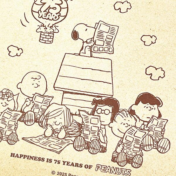 スヌーピー ウッドバインダー 文具 PEANUTS 75th 日本製 SNOOPY 商品画像2：キャラグッズPERFECT WORLD TOKYO