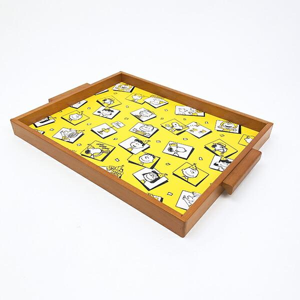 スヌーピー ウッドトレー パーティー お盆 食器 PEANUTS 75th 日本製 SNOOPY 商品画像3：キャラグッズPERFECT WORLD TOKYO