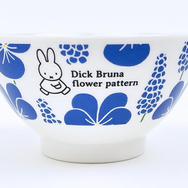 ミッフィー miffy フラワーパターン 茶碗(ブルー) 食器 日本製 商品画像2：キャラグッズPERFECT WORLD TOKYO