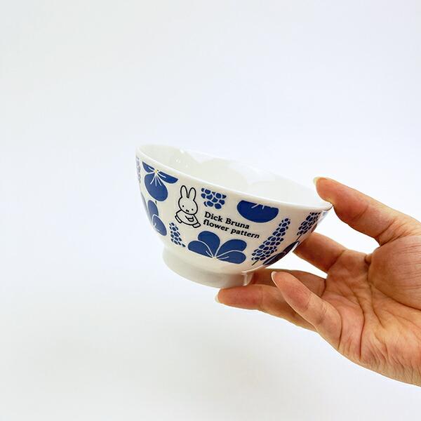 ミッフィー miffy フラワーパターン 茶碗(ブルー) 食器 日本製 商品画像4：キャラグッズPERFECT WORLD TOKYO