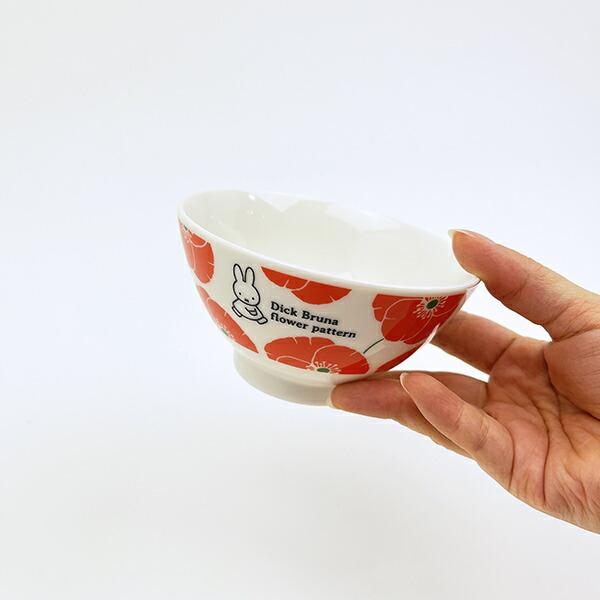 ミッフィー miffy フラワーパターン 茶碗(レッド) 食器 日本製 商品画像4：キャラグッズPERFECT WORLD TOKYO