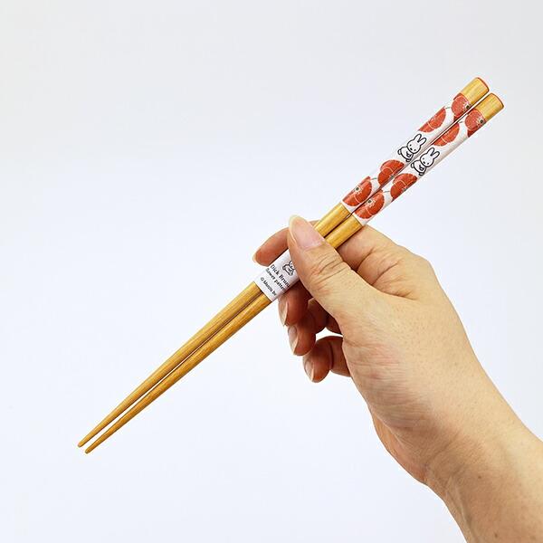 ミッフィー miffy フラワーパターン 和紙巻箸(レッド) 食器 日本製 商品画像3：キャラグッズPERFECT WORLD TOKYO