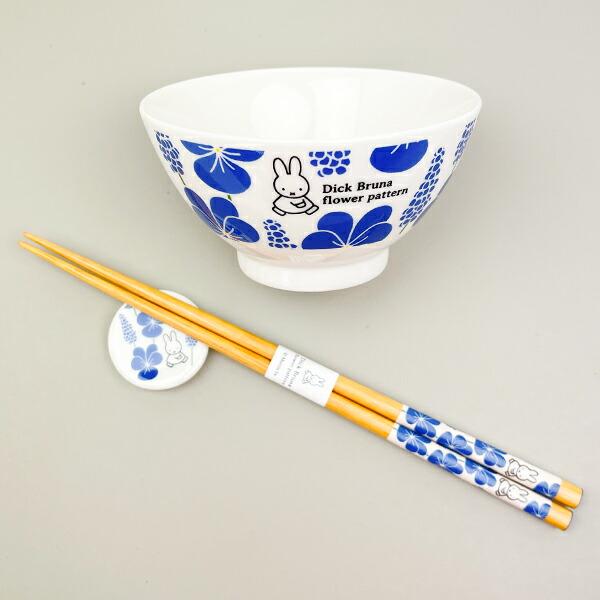 ミッフィー miffy フラワーパターン 丸箸置き(ブルー) 食器 日本製 商品画像3：キャラグッズPERFECT WORLD TOKYO