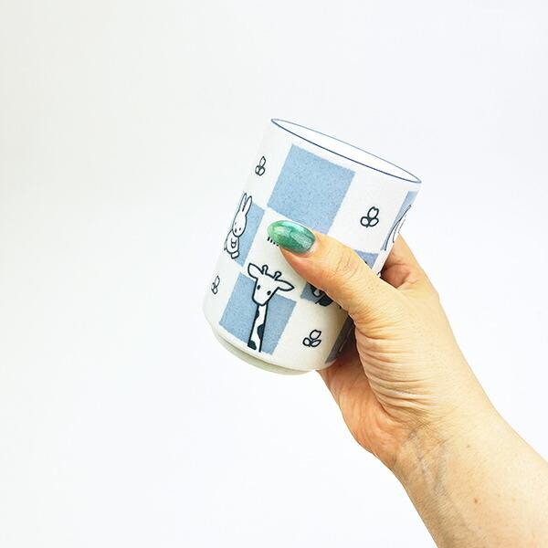 ミッフィー miffy どうぶつ 湯呑 ブルー コップ 食器 日本製 商品画像4：キャラグッズPERFECT WORLD TOKYO