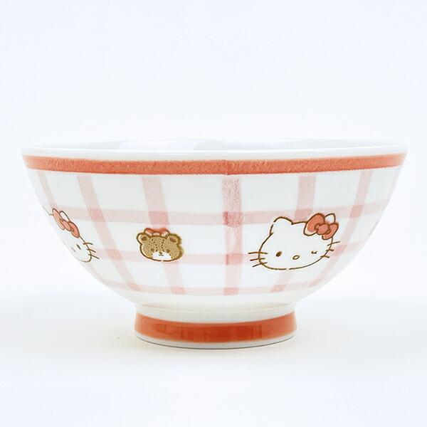 サンリオ ハローキティ 染付茶碗 チェック 食器 日本製 Sanrio 商品画像4：キャラグッズPERFECT WORLD TOKYO