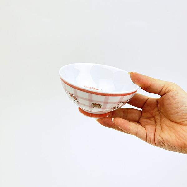 サンリオ ハローキティ 染付茶碗 チェック 食器 日本製 Sanrio 商品画像5：キャラグッズPERFECT WORLD TOKYO