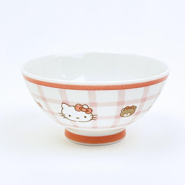 サンリオ ハローキティ 染付茶碗 チェック 食器 日本製 Sanrio