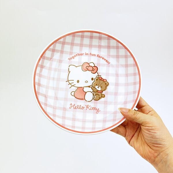 サンリオ ハローキティ 染付カレー皿 チェック 食器 日本製 Sanrio 商品画像3：キャラグッズPERFECT WORLD TOKYO