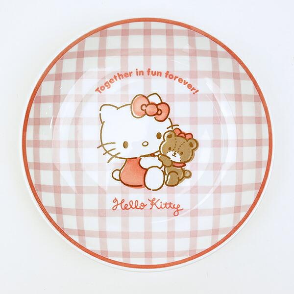 サンリオ ハローキティ 染付カレー皿 チェック 食器 日本製 Sanrio