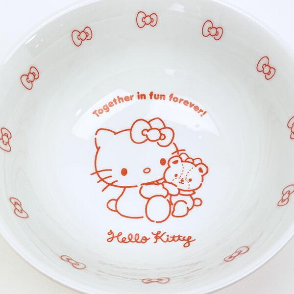 サンリオ ハローキティ 染付どんぶり チェック 食器 日本製 Sanrio 商品画像2：キャラグッズPERFECT WORLD TOKYO