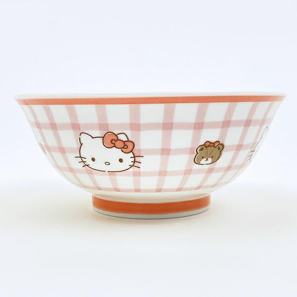 サンリオ ハローキティ 染付どんぶり チェック 食器 日本製 Sanrio 商品画像4：キャラグッズPERFECT WORLD TOKYO