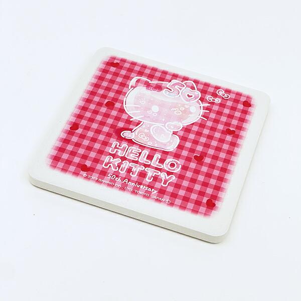サンリオ ハローキティ 50th 角型陶製吸水コースター Sanrio 商品画像3：キャラグッズPERFECT WORLD TOKYO