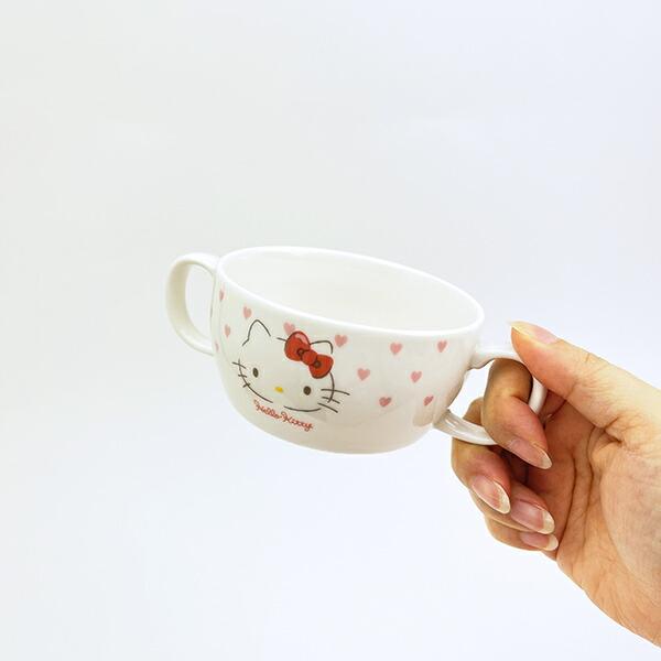 サンリオ ハローキティ ブリオン(スープカップ) ピンクハート 食器 日本製 Sanrio 商品画像4：キャラグッズPERFECT WORLD TOKYO