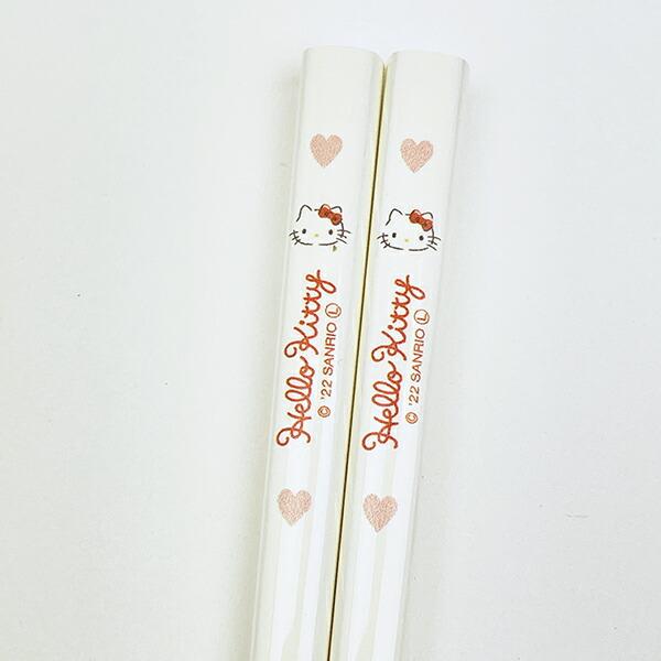 サンリオ ハローキティ こども塗箸 ピンクハートシリーズ 日本製 Sanrio 商品画像2：キャラグッズPERFECT WORLD TOKYO