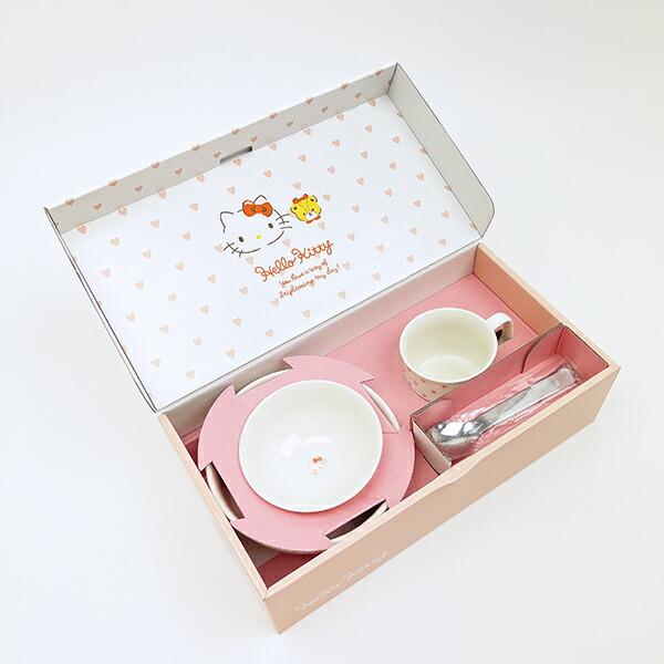 サンリオ ハローキティ 食器 ギフトセット ピンクハート キッズ 日本製 Sanrio 商品画像3：キャラグッズPERFECT WORLD TOKYO