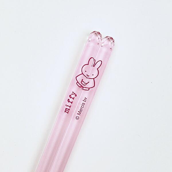 ミッフィー miffy cotton クリア箸 ライトピンク 食器 日本製 商品画像4：キャラグッズPERFECT WORLD TOKYO