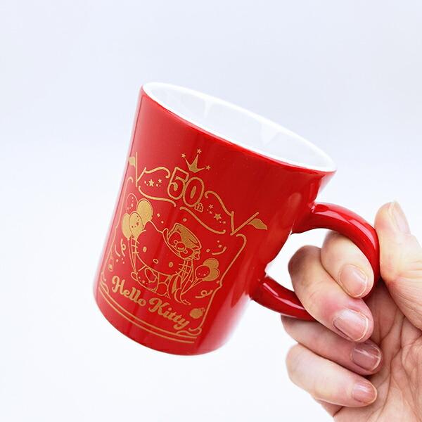 サンリオ ハローキティ 50th マグカップ(レッド) コップ 日本製 Sanrio 商品画像5：キャラグッズPERFECT WORLD TOKYO