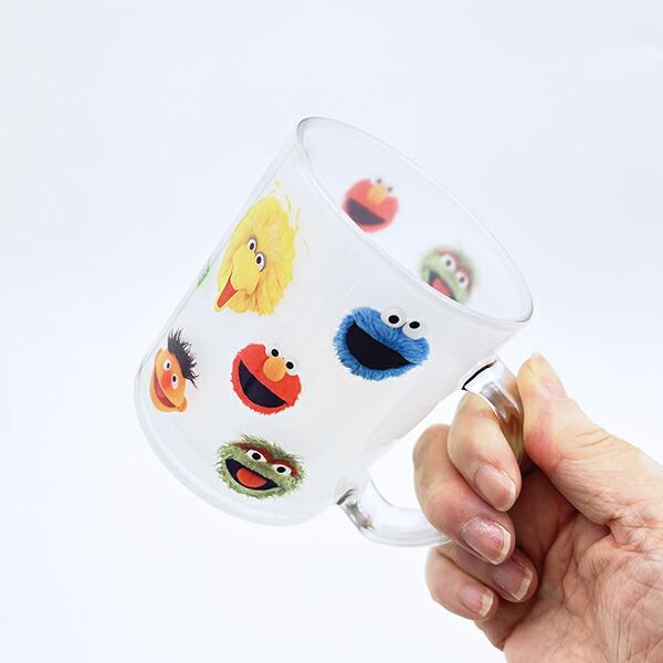 セサミストリート フェイス ガラスマグカップ コップ 日本製 商品画像5：キャラグッズPERFECT WORLD TOKYO