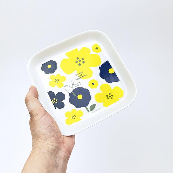 スヌーピー フラワー モーメントスクエアトレー お皿 食器 SNOOPY 商品画像5：キャラグッズPERFECT WORLD TOKYO