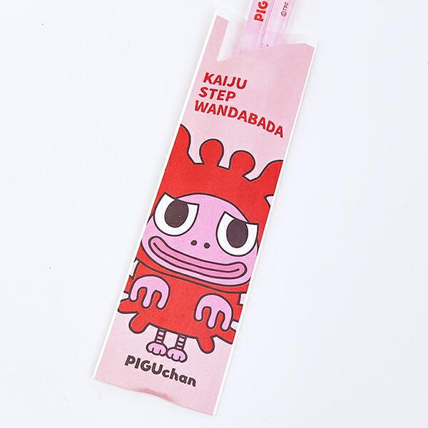 ウルトラマン かいじゅうステップワンダバダ クリア箸(ピグちゃん) キッズ ピンク 食器 日本製 商品画像2：キャラグッズPERFECT WORLD TOKYO