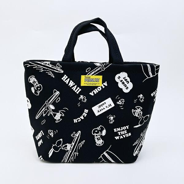 スヌーピー ネオプレン保冷ランチバッグ  ブラック ランチ SNOOPY 商品画像3：キャラグッズPERFECT WORLD TOKYO