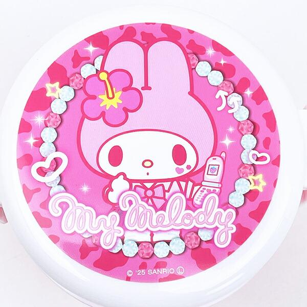 サンリオ マイメロディ 丸型ランチボックス2段（フォーク付き） お弁当箱 日本製 Sanrio 商品画像2：キャラグッズPERFECT WORLD TOKYO