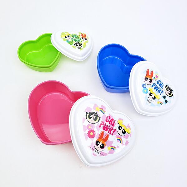 パワーパフガールズ 入子式ふわっとシール容器3点セット (ハート) 日本製 パワパフ 商品画像5：キャラグッズPERFECT WORLD TOKYO