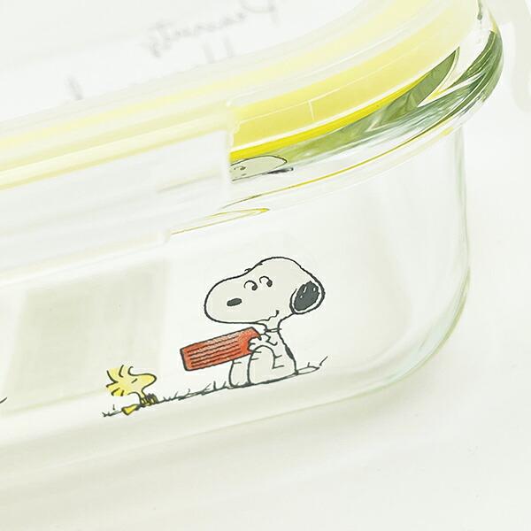 スヌーピー 水彩 耐熱ガラス製 4点ロック 保存容器 キッチン SNOOPY 商品画像2：キャラグッズPERFECT WORLD TOKYO