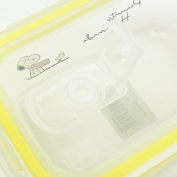 スヌーピー 水彩 耐熱ガラス製 4点ロック 保存容器 キッチン SNOOPY 商品画像4：キャラグッズPERFECT WORLD TOKYO