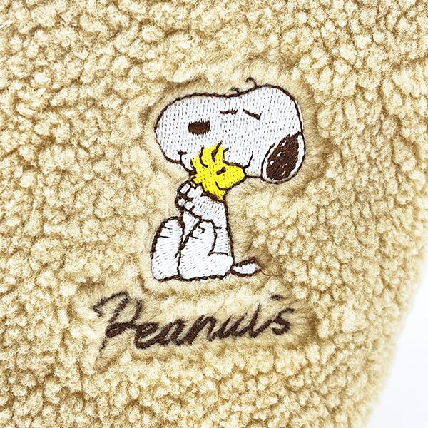 スヌーピー ボア生地 保温・保冷ジャー用ランチバッグ SNOOPY 商品画像2：キャラグッズPERFECT WORLD TOKYO