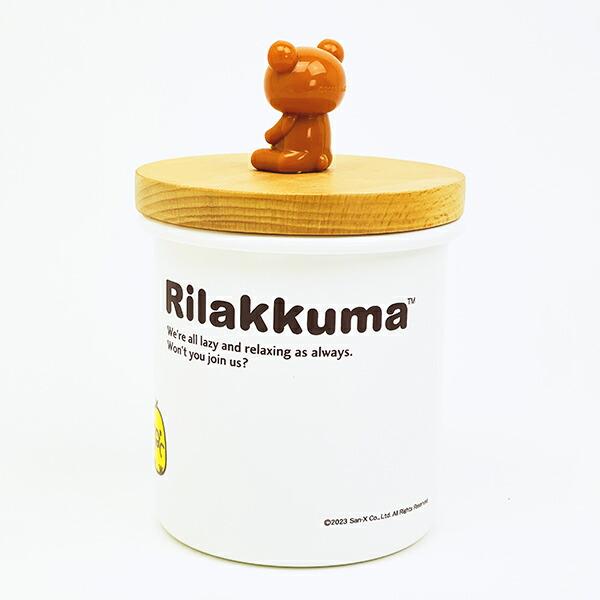 リラックマ マスコット付木蓋 ホーローキャニスター(750ml) キッチン 商品画像4：キャラグッズPERFECT WORLD TOKYO