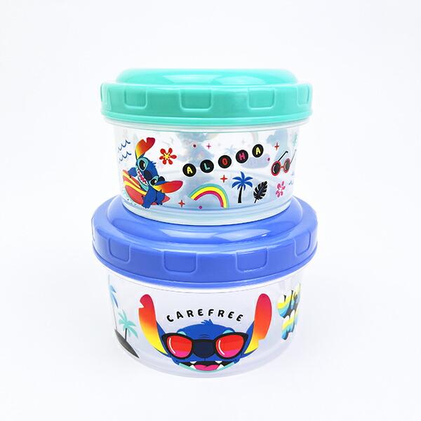 ディズニー スティッチ 抗菌ラウンド型フードコンテナ(S/M) 弁当箱 ランチ 日本製 Disney 商品画像2：キャラグッズPERFECT WORLD TOKYO