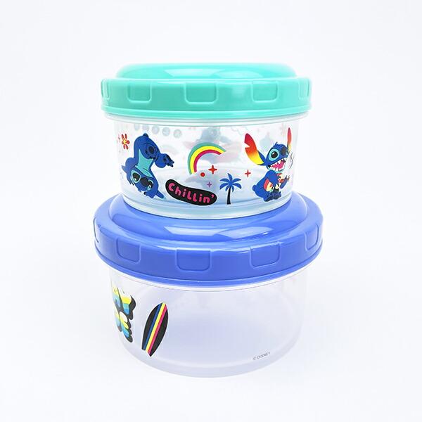 ディズニー スティッチ 抗菌ラウンド型フードコンテナ(S/M) 弁当箱 ランチ 日本製 Disney 商品画像3：キャラグッズPERFECT WORLD TOKYO