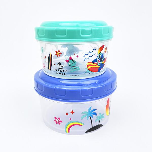 ディズニー スティッチ 抗菌ラウンド型フードコンテナ(S/M) 弁当箱 ランチ 日本製 Disney 商品画像4：キャラグッズPERFECT WORLD TOKYO