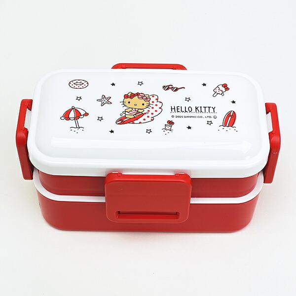 サンリオ 日焼け キティ ふわっと2段弁当箱 ランチ 日本製 Sanrio