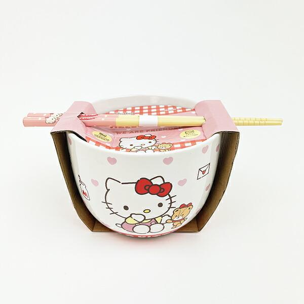 サンリオ ハローキティ 陶器製ボウル箸セット いつもいっしょのお友だちシリーズ Sanrio 商品画像7：キャラグッズPERFECT WORLD TOKYO
