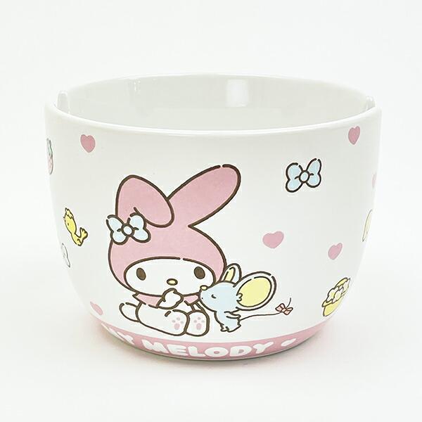 サンリオ マイメロディ 陶器製ボウル箸セット いつもいっしょのお友だちシリーズ Sanrio 商品画像2：キャラグッズPERFECT WORLD TOKYO