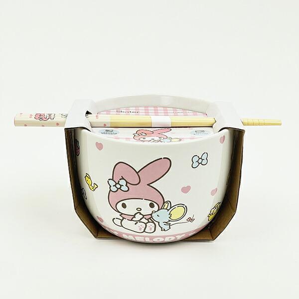 サンリオ マイメロディ 陶器製ボウル箸セット いつもいっしょのお友だちシリーズ Sanrio 商品画像7：キャラグッズPERFECT WORLD TOKYO