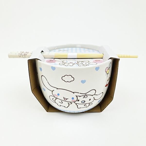 サンリオ シナモロール 陶器製ボウル箸セット いつもいっしょのお友だちシリーズ シナモン Sanrio 商品画像7：キャラグッズPERFECT WORLD TOKYO