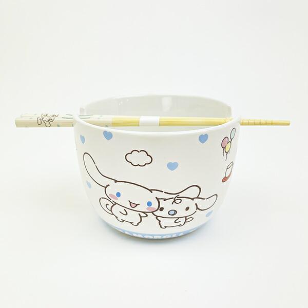 サンリオ シナモロール 陶器製ボウル箸セット いつもいっしょのお友だちシリ･･･
